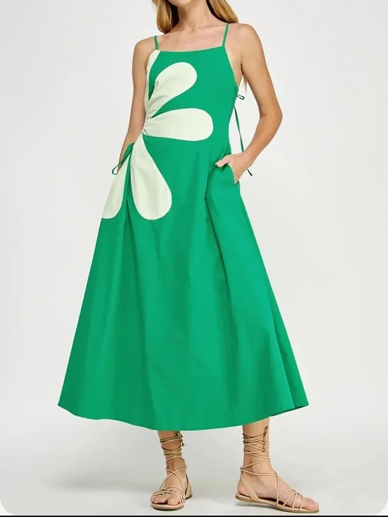 Floral Cutout Midi Dress - Picture 11 of 16